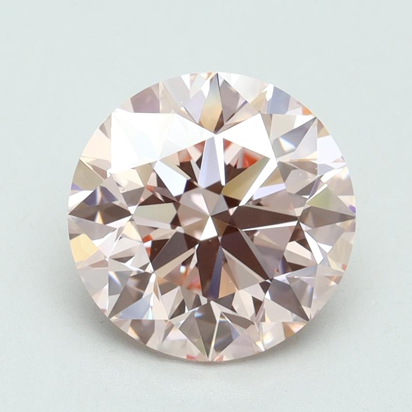 3.01 Ct. Fancy Intense Pink Round Lab Grown Diamond