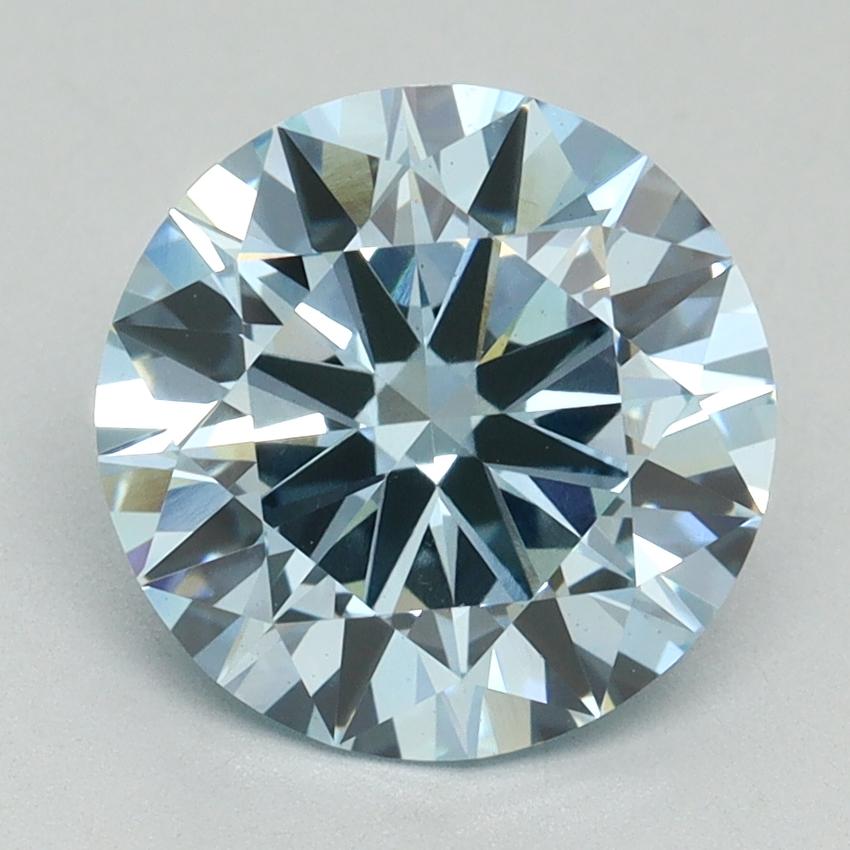 3.01 Ct. Fancy Vivid Blue Round Lab Grown Diamond