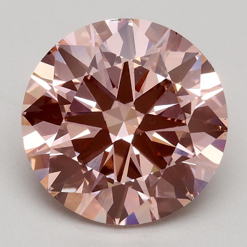 3.01 Ct. Fancy Intense Pink Round Lab Grown Diamond