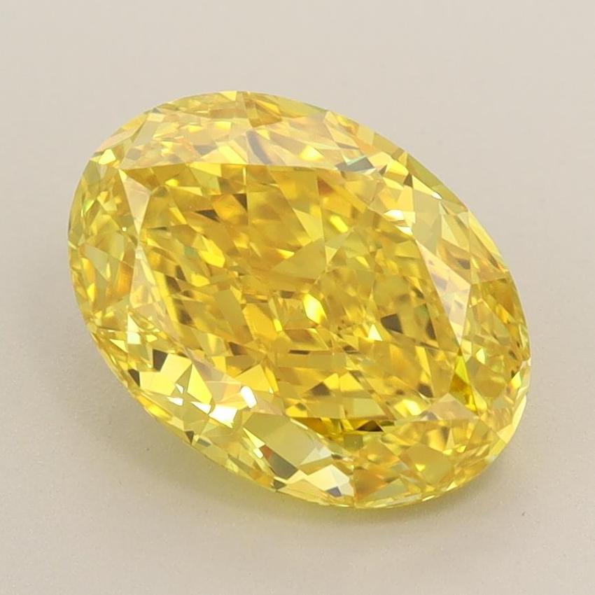 2.08 Ct. Fancy Vivid Yellow Oval Lab Grown Diamond
