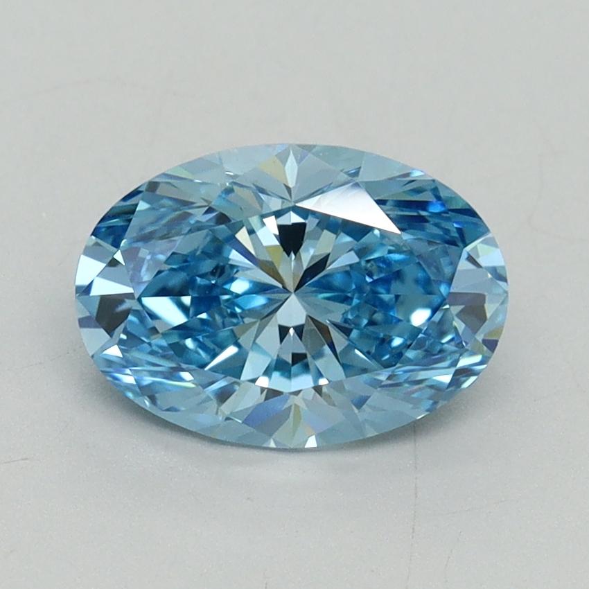 1.59 Ct. Fancy Vivid Blue Oval Lab Grown Diamond