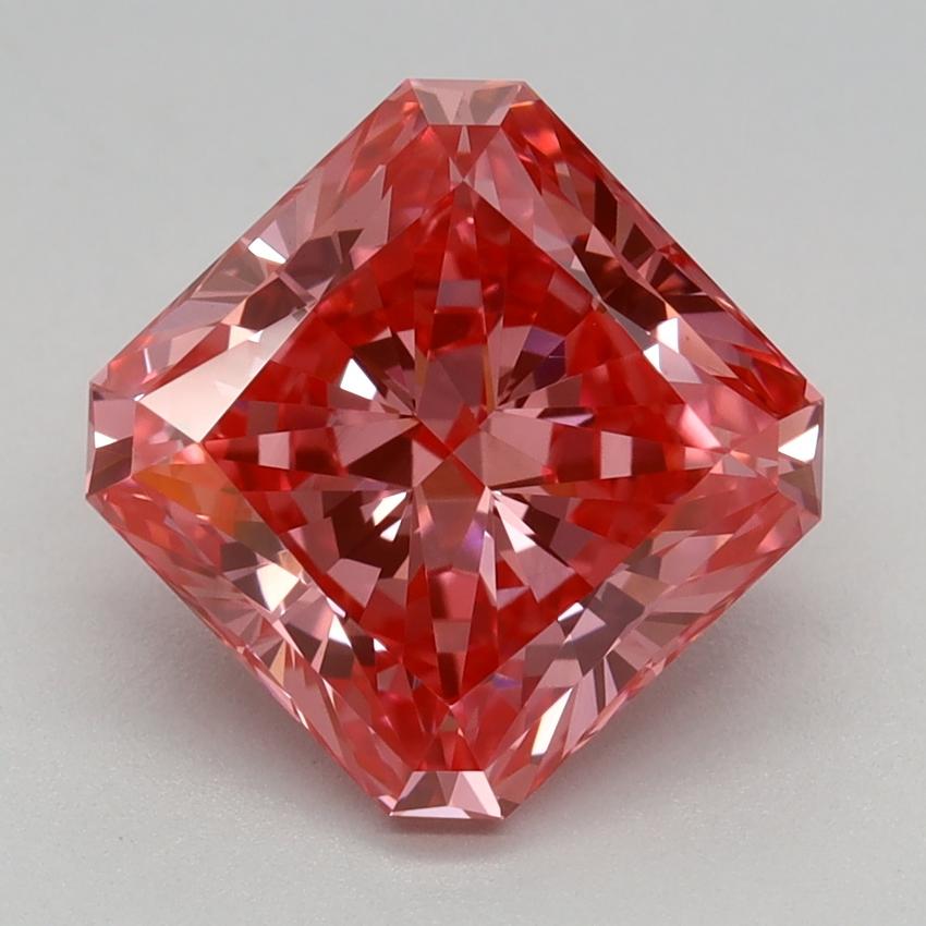 2.08 Ct. Fancy Vivid Pink Radiant Lab Grown Diamond