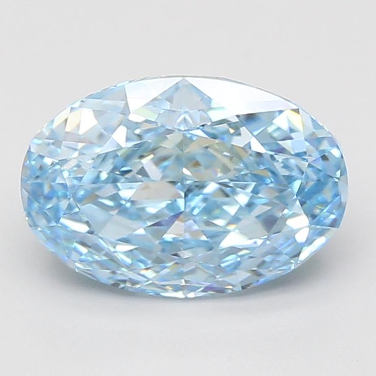 3.10 Ct. Fancy Vivid Blue Oval Lab Grown Diamond