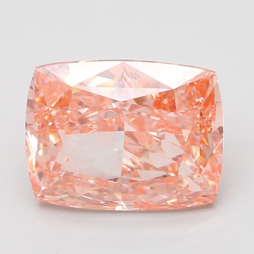 12.06 Ct. Fancy Vivid Pink Cushion Lab Grown Diamond