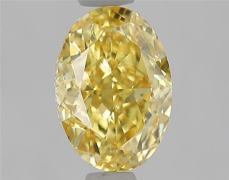 1.56 Ct. Fancy Intense  Yellow Oval Lab Grown Diamond