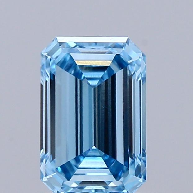 0.80 Ct. Fancy Vivid Blue Emerald Lab Grown Diamond
