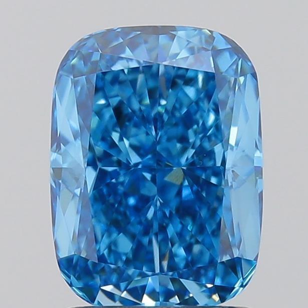 1.84 Ct. Fancy Vivid Blue Cushion Lab Grown Diamond