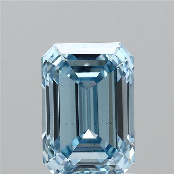 1.57 Ct. Fancy Vivid Blue Emerald Lab Grown Diamond