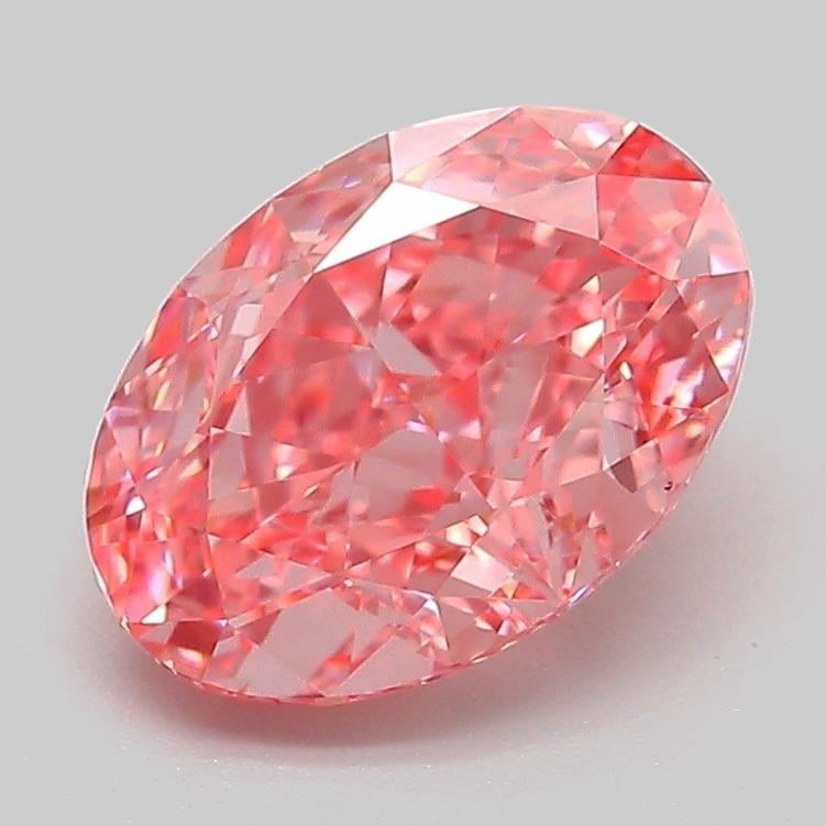 2.07 Ct. Fancy Vivid Pink Oval Lab Grown Diamond