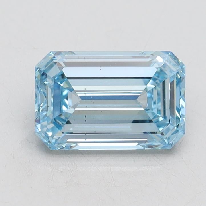 1.01 Ct. Fancy Intense Blue Emerald Lab Grown Diamond