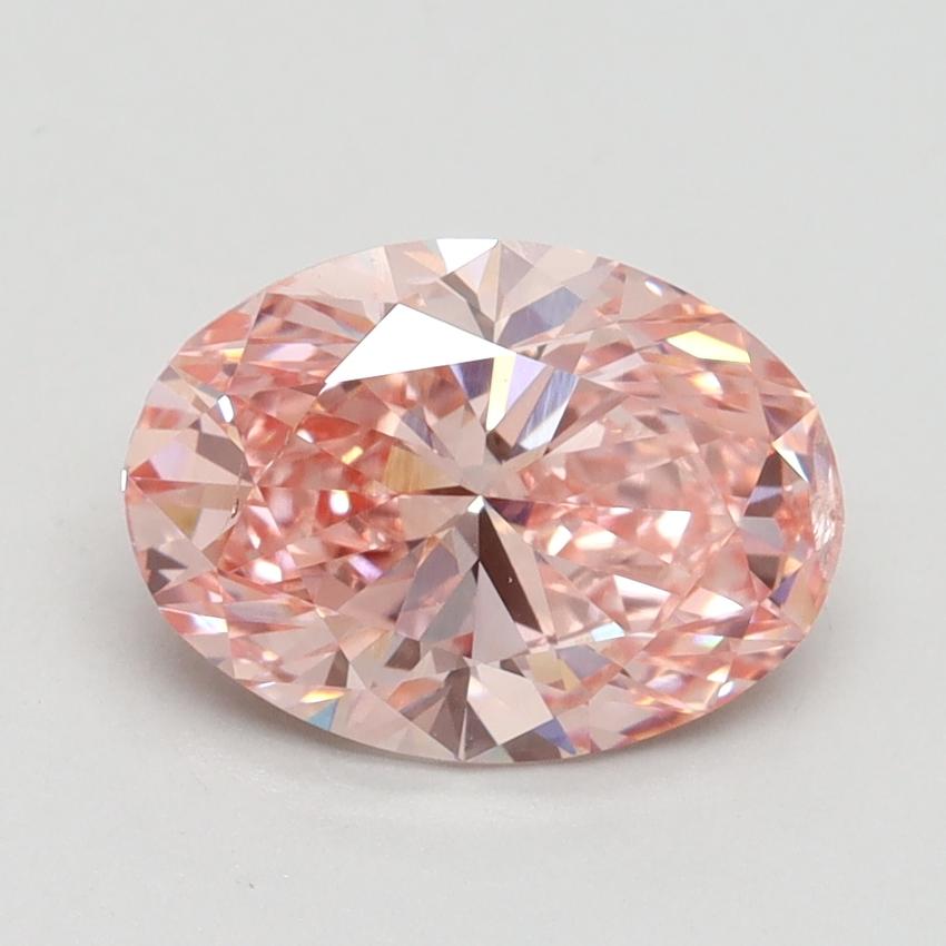 2.12 Ct. Fancy Intense Pink Oval Lab Grown Diamond
