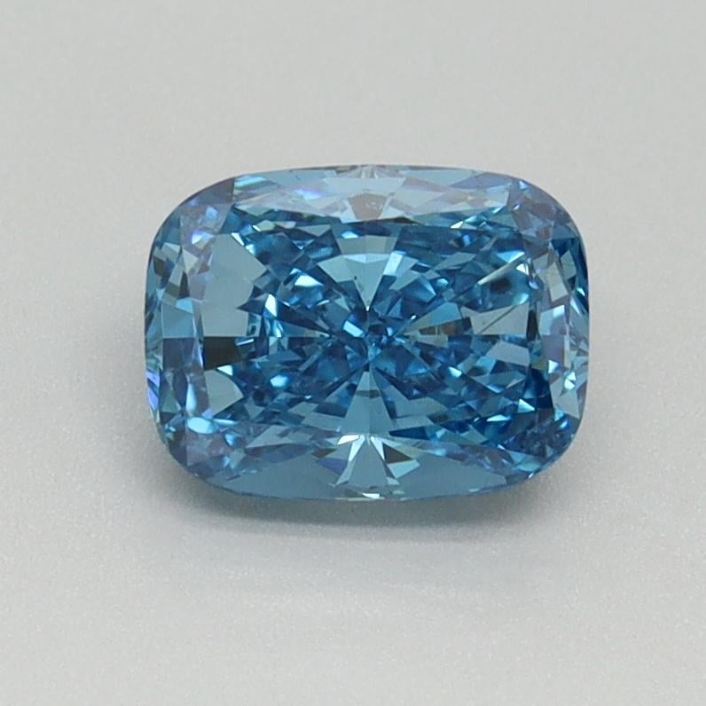 1.00 Ct. Fancy Vivid Blue Cushion Lab Grown Diamond