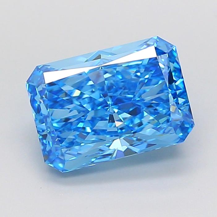 3.56 Ct. Fancy Vivid Blue Radiant Lab Grown Diamond