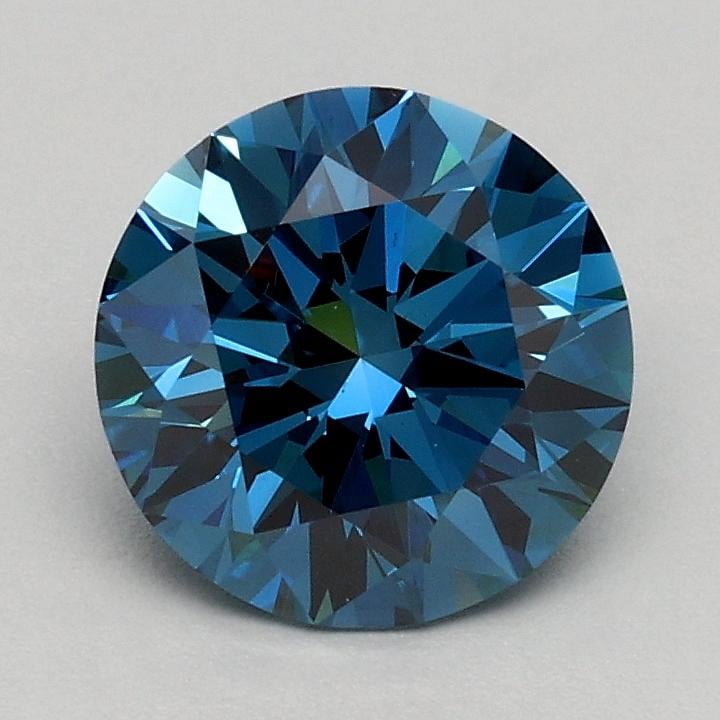 1.02 Ct. Fancy Vivid Blue Round Lab Grown Diamond
