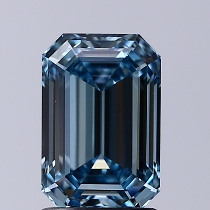 1.72 Ct. Fancy Intense Greenish Blue Emerald Lab Grown Diamond