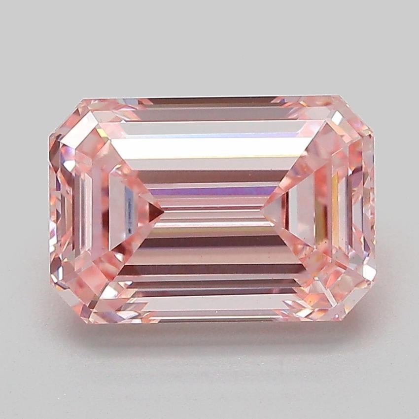 3.02 Ct. Fancy Intense  Pink Emerald Lab Grown Diamond