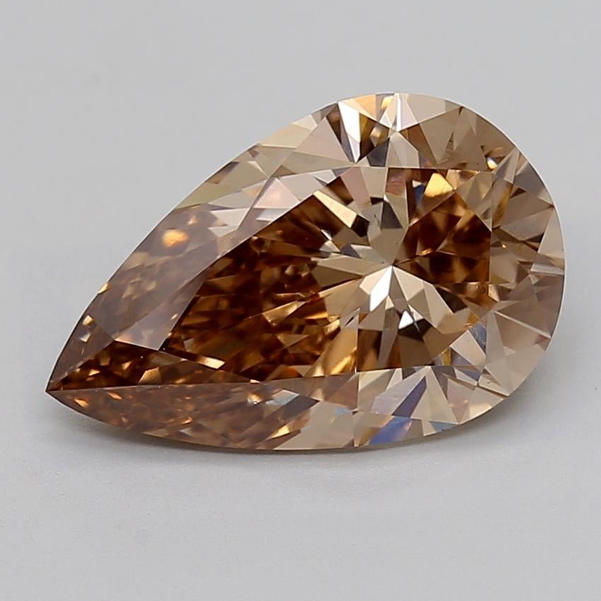 4.06 Ct. Fancy  Brown Pear Lab Grown Diamond