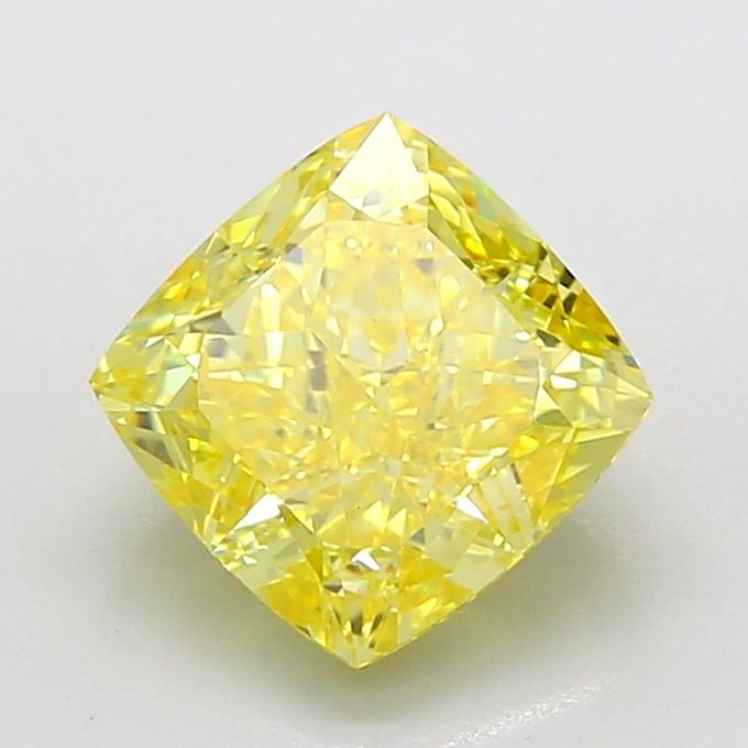 2.50 Ct. Fancy Intense  Yellow Cushion Lab Grown Diamond