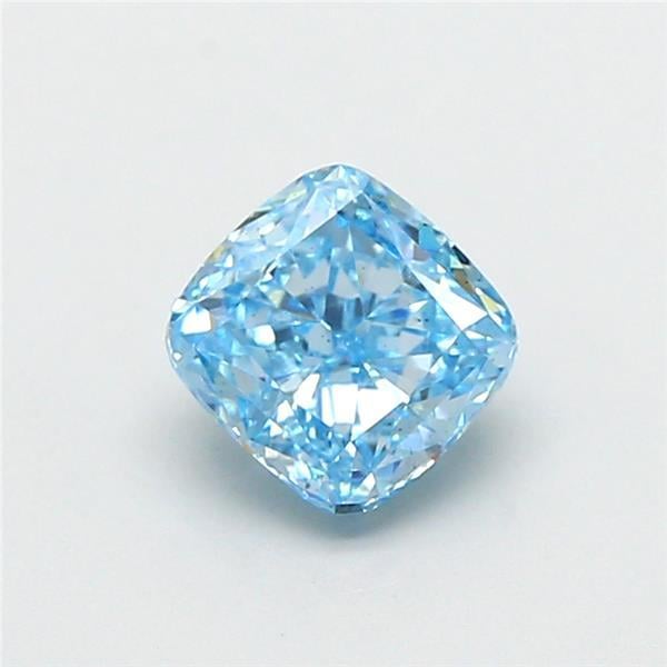 1.06 Ct. Fancy Vivid Blue Cushion Lab Grown Diamond