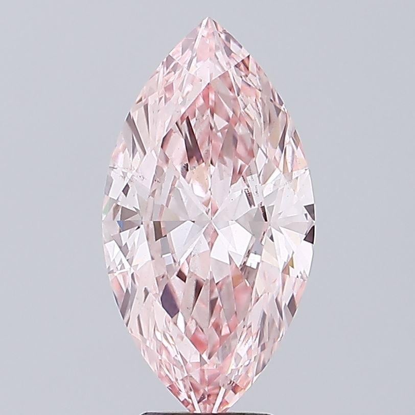 4.56 Ct. Fancy Vivid Pink Marquise Lab Grown Diamond