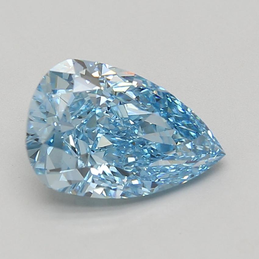 3.06 Ct. Fancy Vivid Blue Pear Lab Grown Diamond