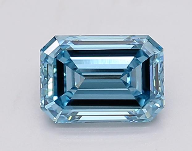 0.99 Ct. Fancy Vivid Blue Emerald Lab Grown Diamond