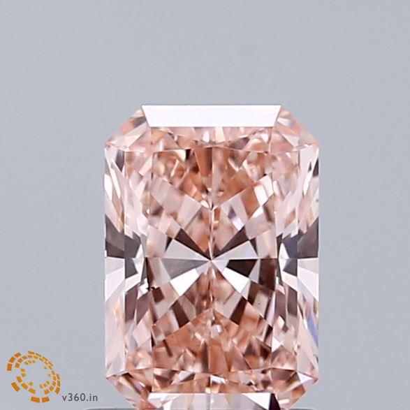 1.06 Ct. Fancy Vivid Pink Radiant Lab Grown Diamond
