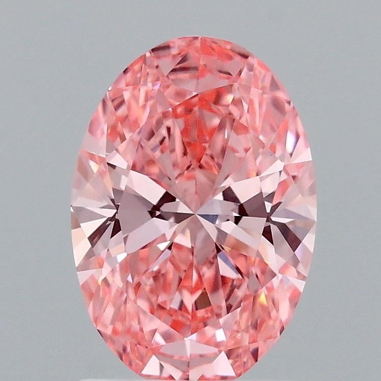 1.57 Ct. Fancy Vivid Pink Oval Lab Grown Diamond