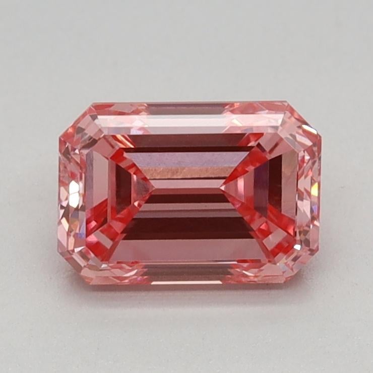 0.82 Ct. Fancy Vivid Pink Emerald Lab Grown Diamond
