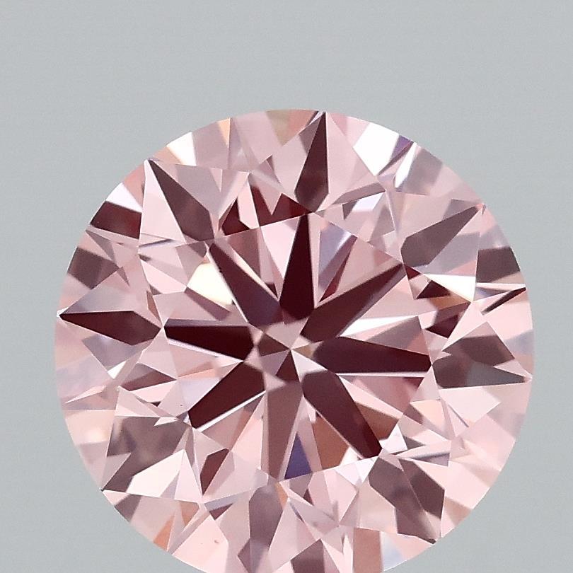 3.01 Ct. Fancy Vivid Pink Round Lab Grown Diamond