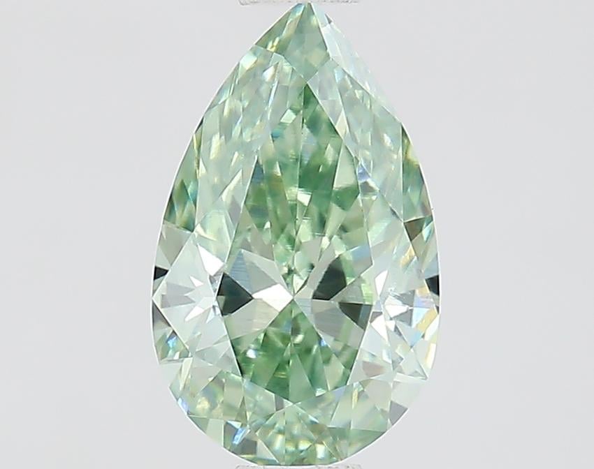 0.78 Ct. Fancy Vivid Green Pear Lab Grown Diamond