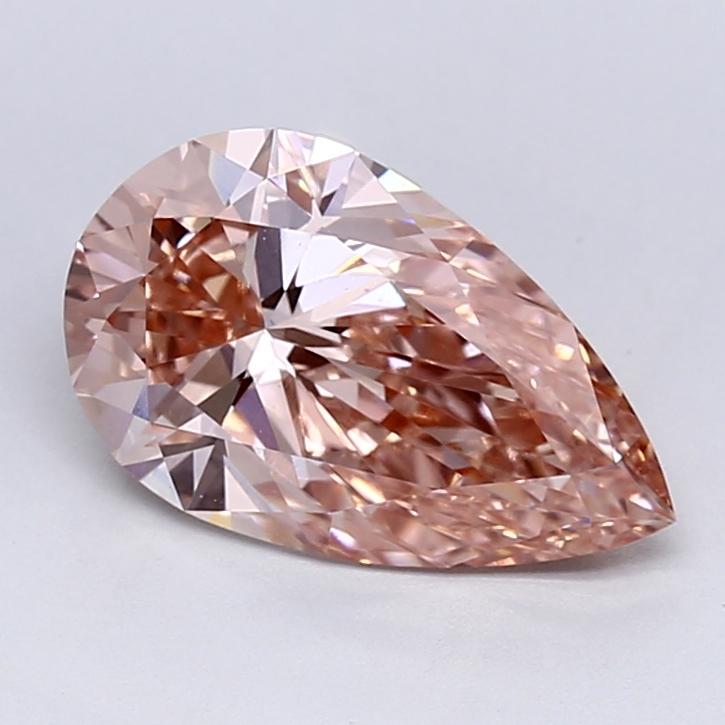 2.49 Ct. Fancy Vivid  Pink Pear Lab Grown Diamond