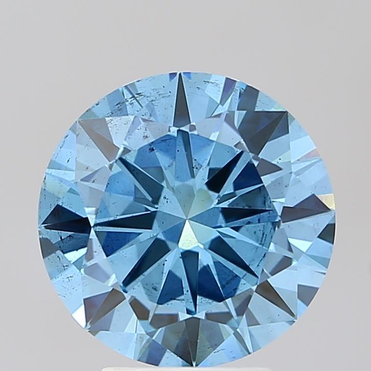4.01 Ct. Fancy Vivid Blue Round Lab Grown Diamond