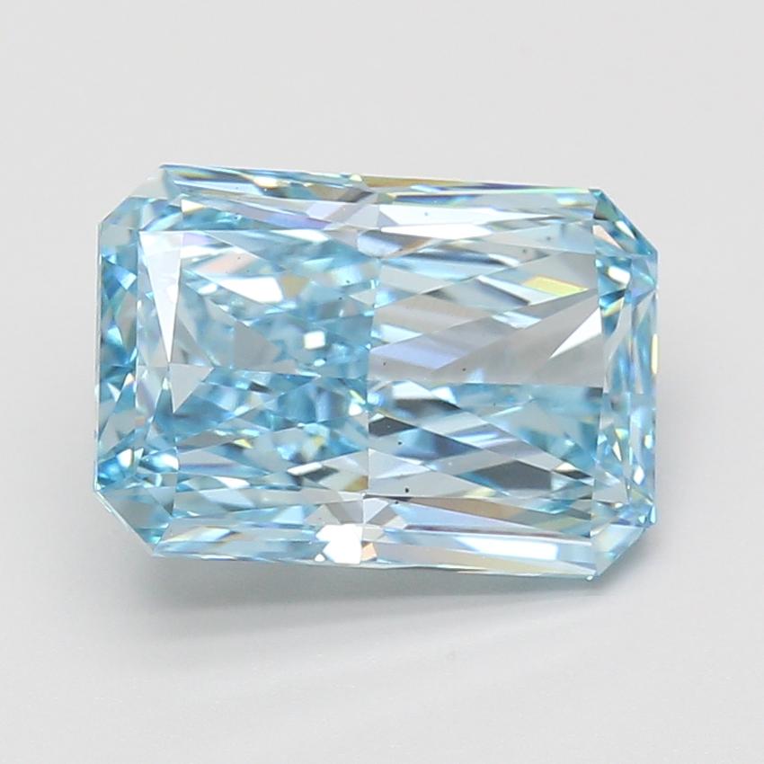 5.06 Ct. Fancy Vivid Blue Radiant Lab Grown Diamond