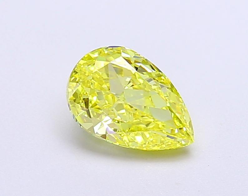 1.05 Ct. Fancy Vivid  Yellow Pear Lab Grown Diamond