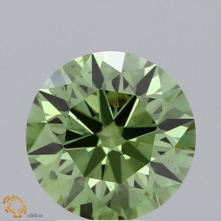 2.39 Ct. Fancy Vivid Green Round Lab Grown Diamond