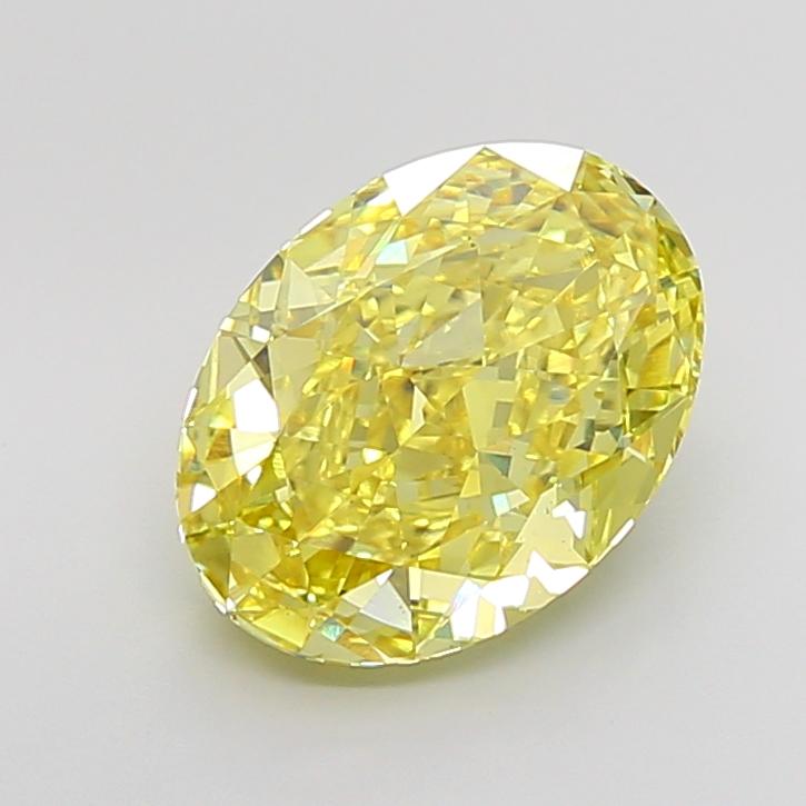 5.13 Ct. Fancy Vivid Yellow Oval Lab Grown Diamond