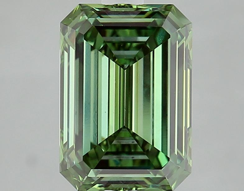 3.04 Ct. Fancy Vivid Green Emerald Lab Grown Diamond