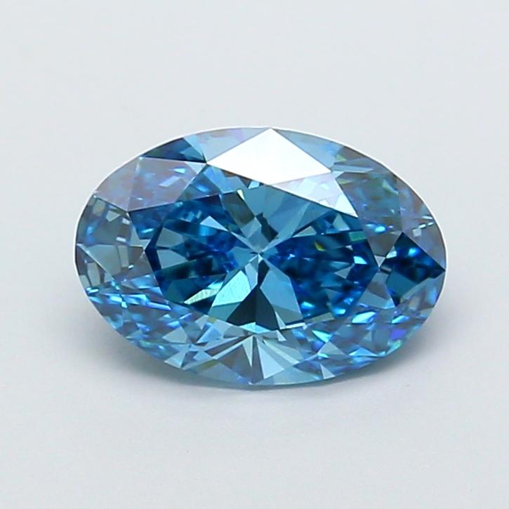 2.01 Ct. Fancy Vivid Blue Oval Lab Grown Diamond