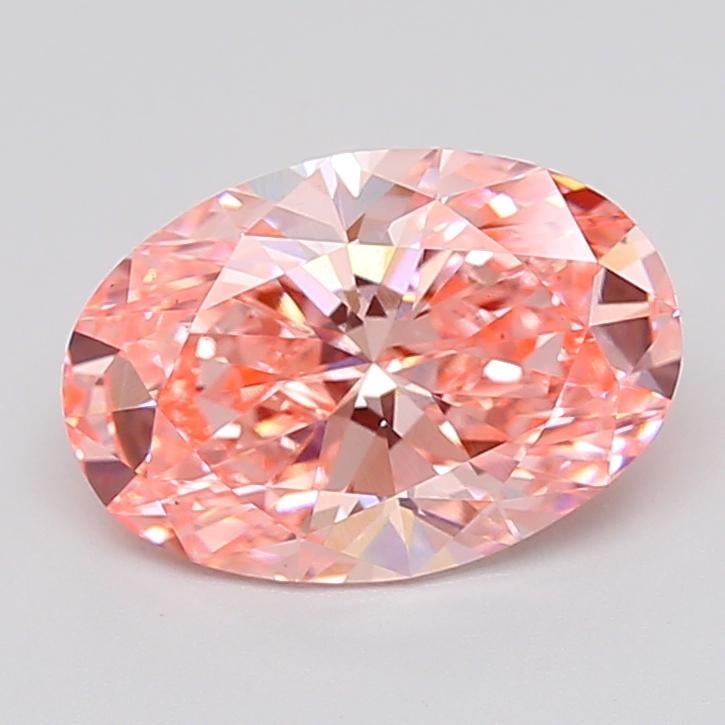 3.10 Ct. Fancy Vivid  Pink Oval Lab Grown Diamond