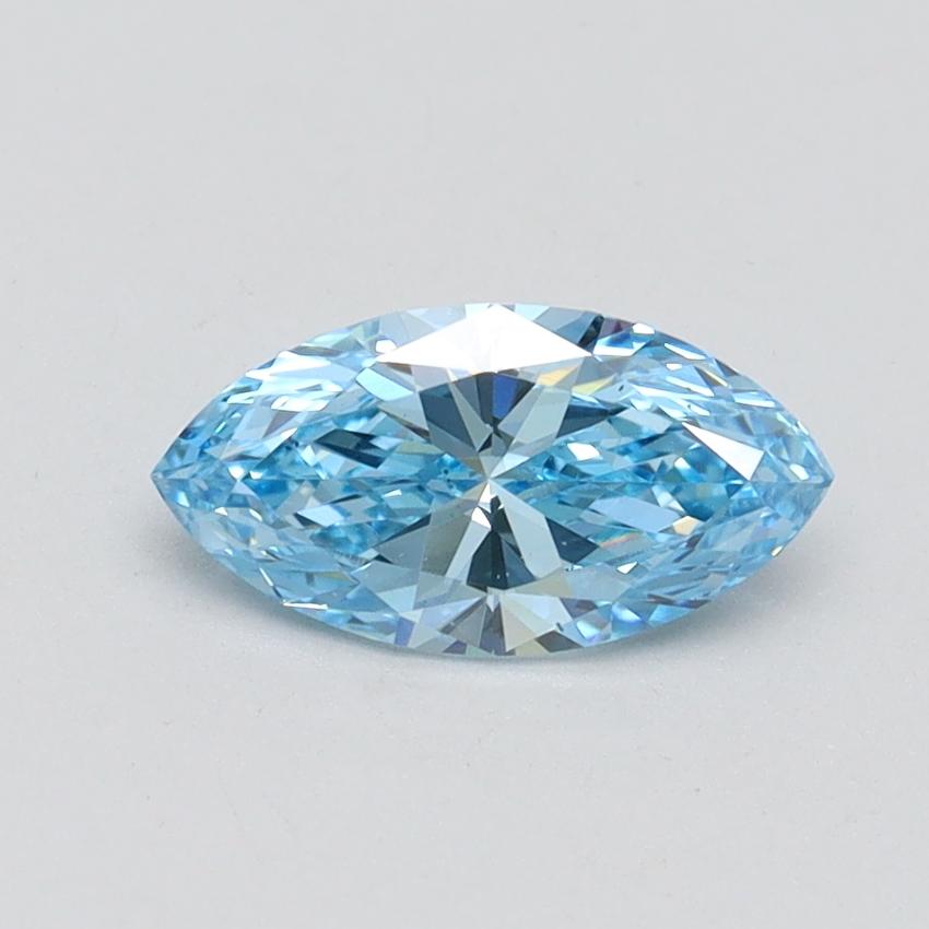 0.72 Ct. Fancy Vivid Blue Marquise Lab Grown Diamond