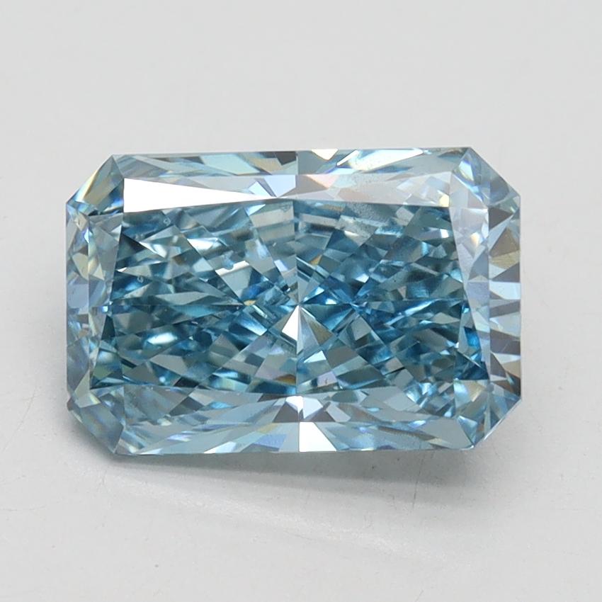 2.43 Ct. Fancy Vivid Blue Radiant Lab Grown Diamond