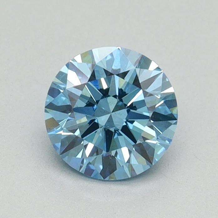 0.70 Ct. Fancy Vivid Blue Round Lab Grown Diamond