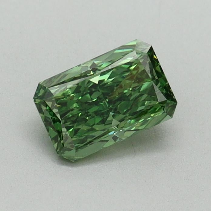 0.55 Ct. Fancy Vivid Green Radiant Lab Grown Diamond