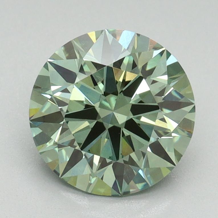 1.71 Ct. Fancy Vivid Green Round Lab Grown Diamond