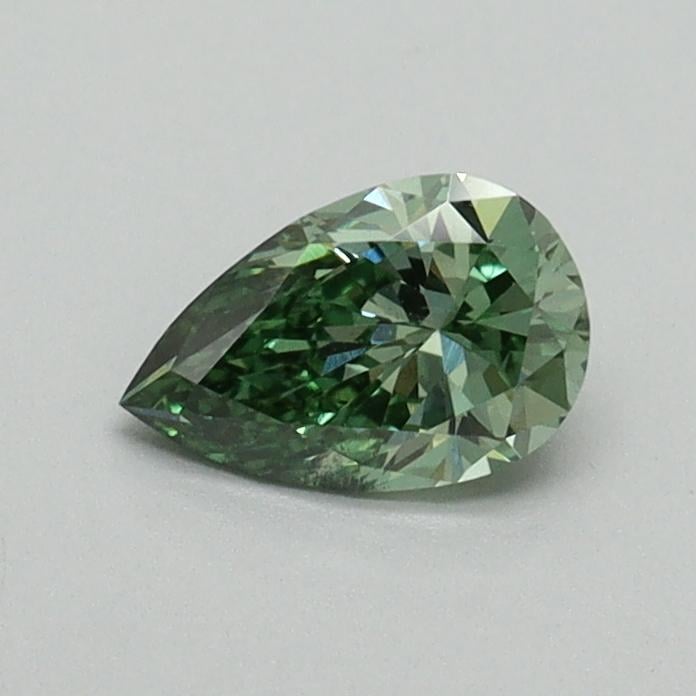 0.41 Ct. Fancy Vivid Pacific Green Pear Lab Grown Diamond
