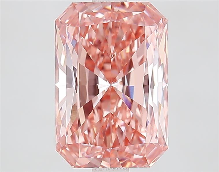 2.91 Ct. Fancy Vivid  Pink Radiant Lab Grown Diamond