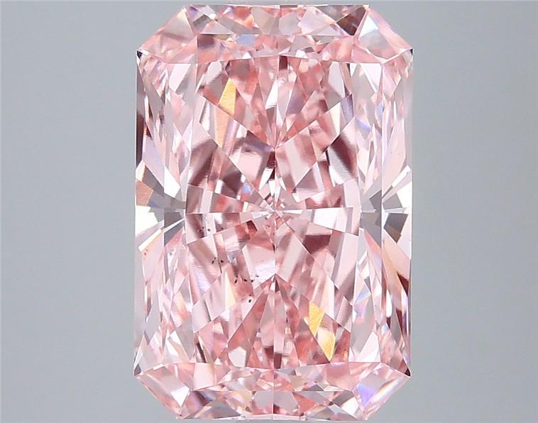 4.03 Ct. Fancy Vivid  Pink Radiant Lab Grown Diamond
