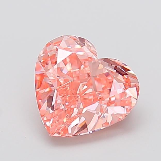2.57 Ct. Fancy Vivid Pink Heart Lab Grown Diamond