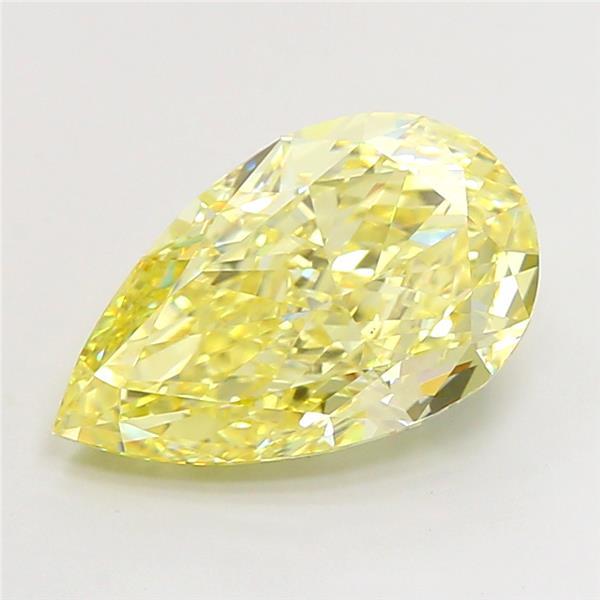 3.71 Ct. Fancy Intense Yellow Pear Lab Grown Diamond